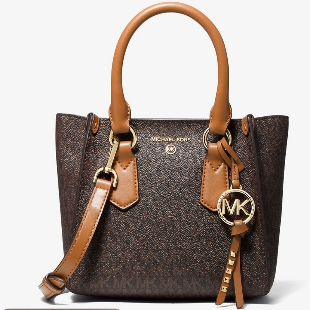 NWT MK Michael Kors Kris Small Logo Satchel